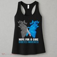 Hope For A Cure Diabetes Awareness Butterfly Women's Tank Top thumb 3