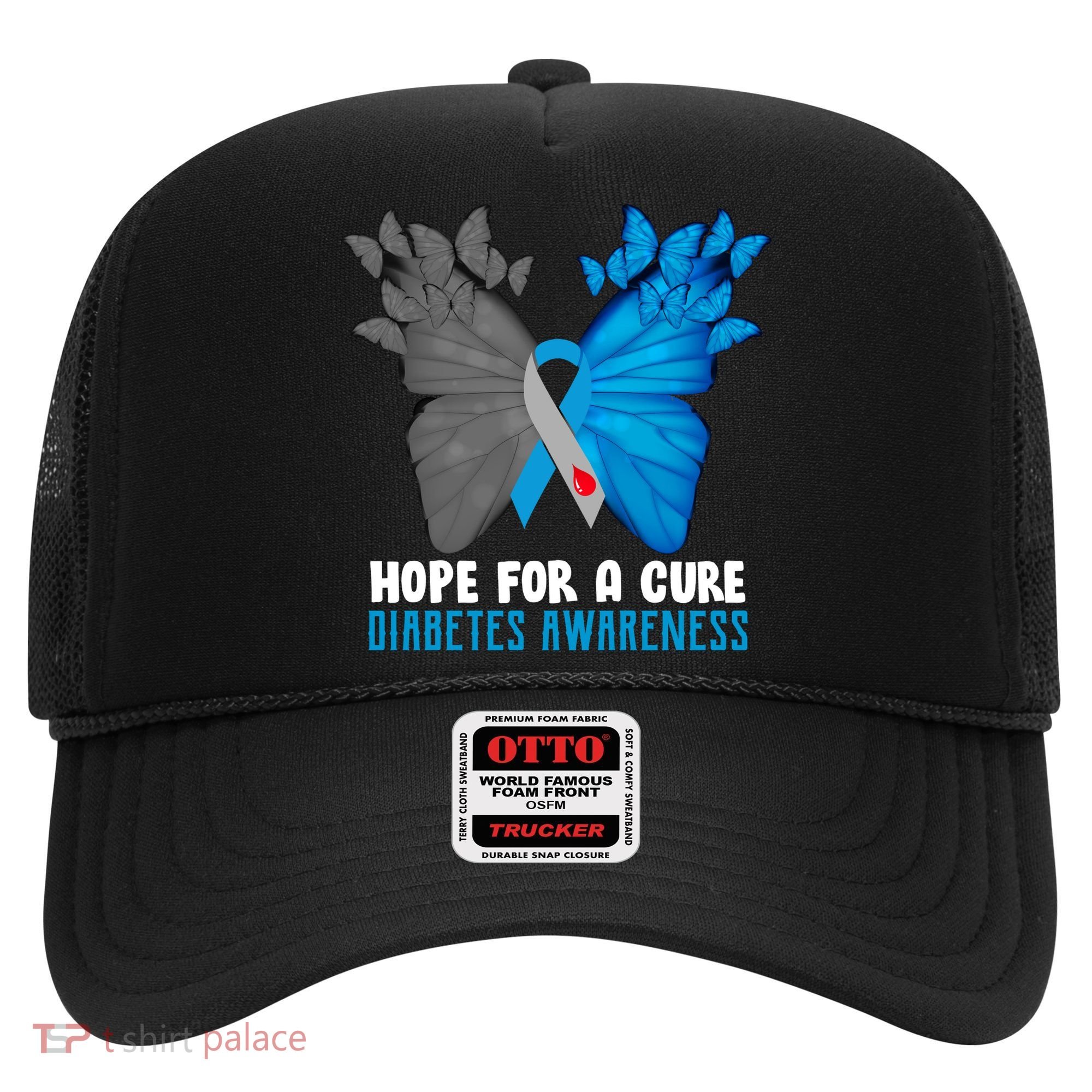 Hope For A Cure Diabetes Awareness Butterfly Hat