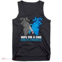 Hope For A Cure Diabetes Awareness Butterfly Tank Top thumb 0