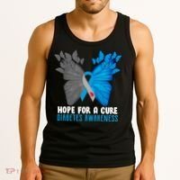Hope For A Cure Diabetes Awareness Butterfly Tank Top thumb 3