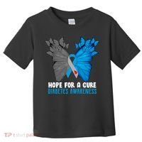 Hope For A Cure Diabetes Awareness Butterfly Toddler T-Shirt thumb 0