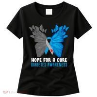 Hope For A Cure Diabetes Awareness Butterfly Women's T-Shirt thumb 0