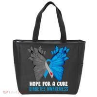 Hope For A Cure Diabetes Awareness Butterfly Tote Bag thumb 0