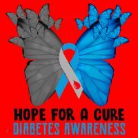 Hope For A Cure Diabetes Awareness Butterfly Santa Hat thumb 1