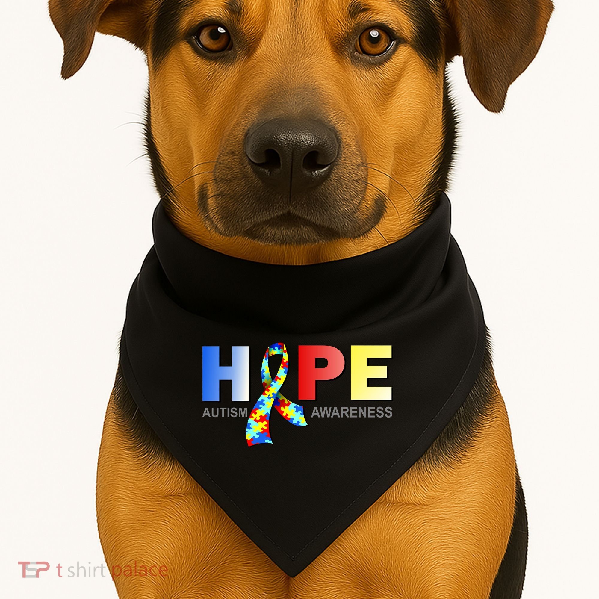 Hope For Autism Awareness Tribute USA-Made Doggie Bandana