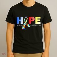 Hope For Autism Awareness Tribute T-Shirt thumb 3