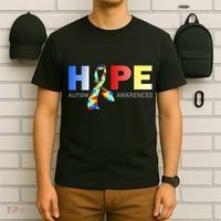 Hope For Autism Awareness Tribute T-Shirt thumb 6