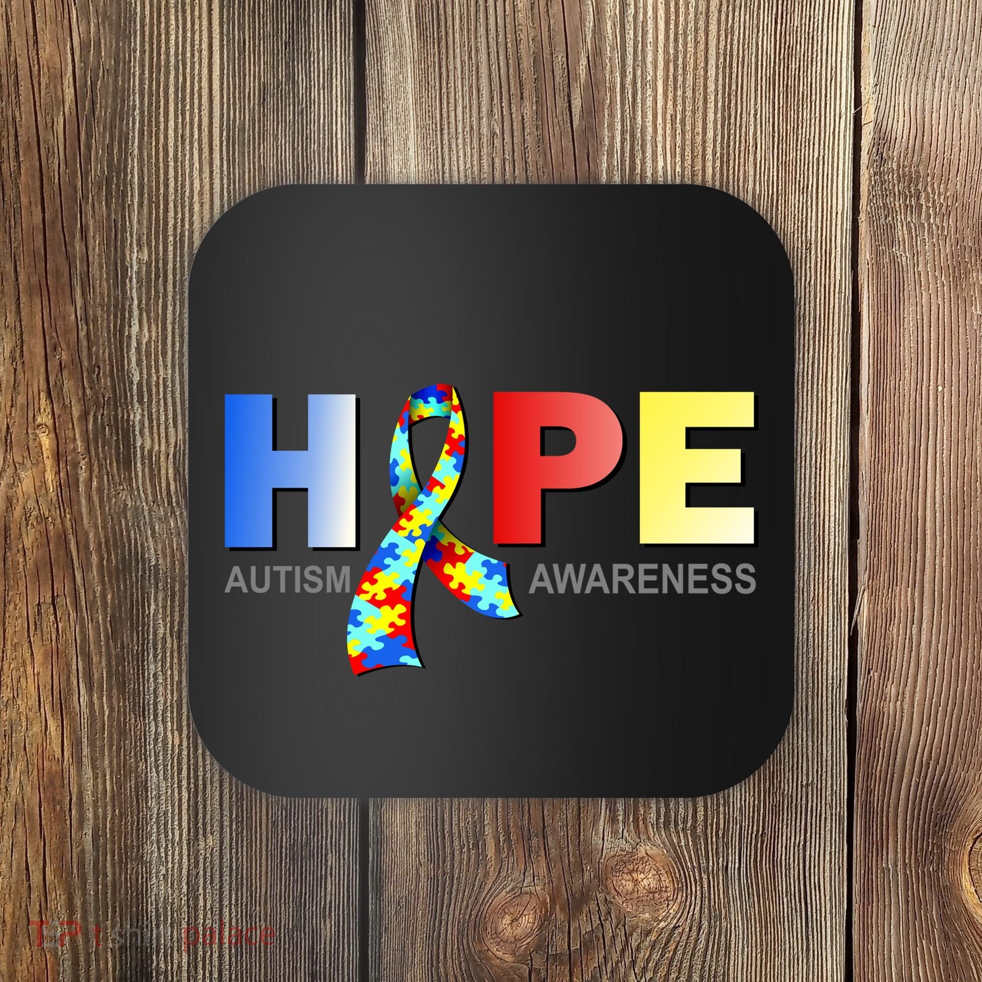 Hope For Autism Awareness Tribute Coaster