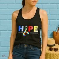 Hope For Autism Awareness Tribute Women's Tank Top thumb 2