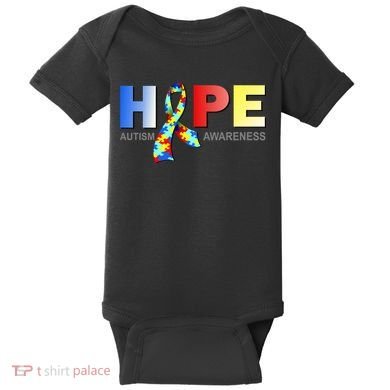 Hope For Autism Awareness Tribute Baby Bodysuit