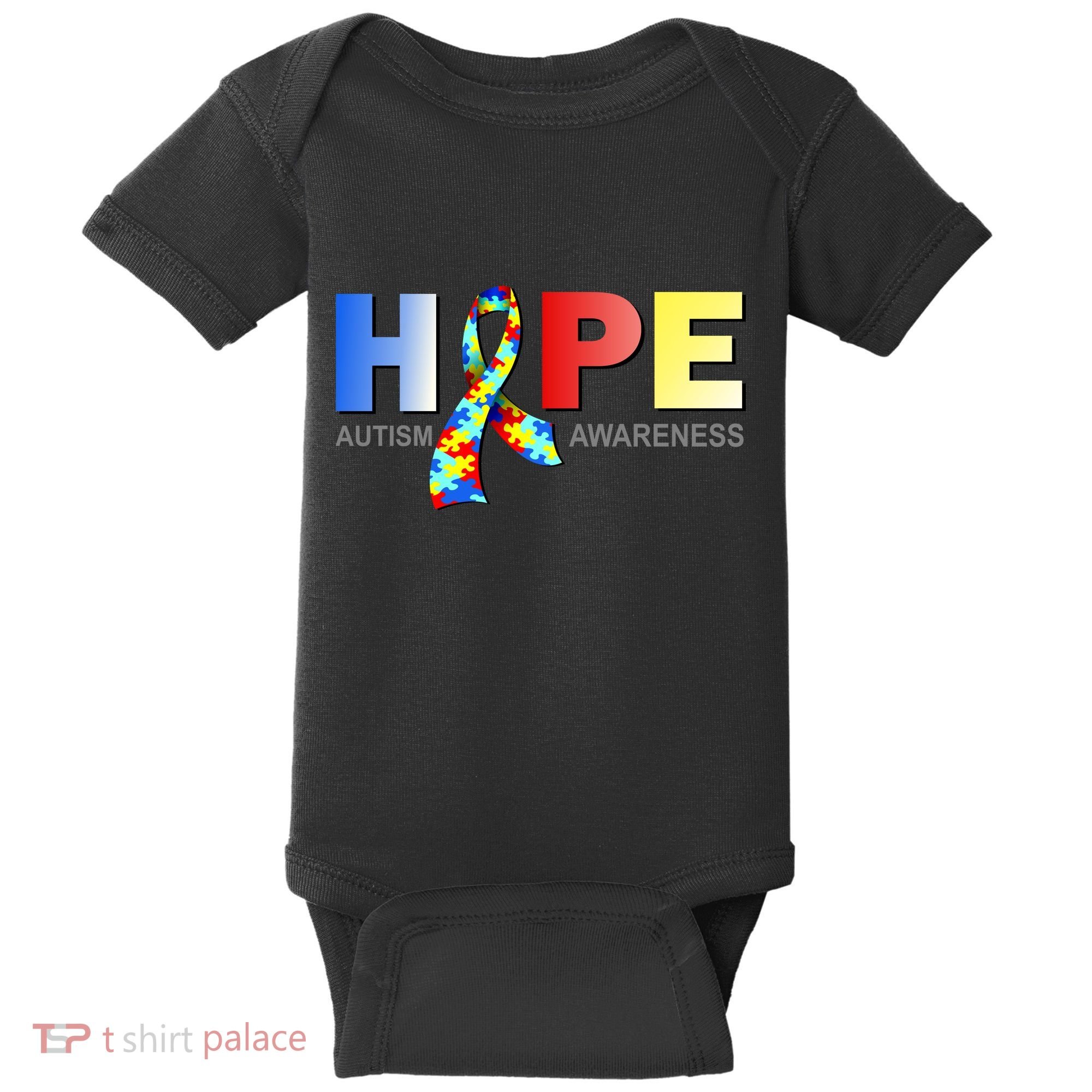 Hope For Autism Awareness Tribute Baby Bodysuit