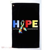 Hope For Autism Awareness Tribute Golf Towel thumb 0