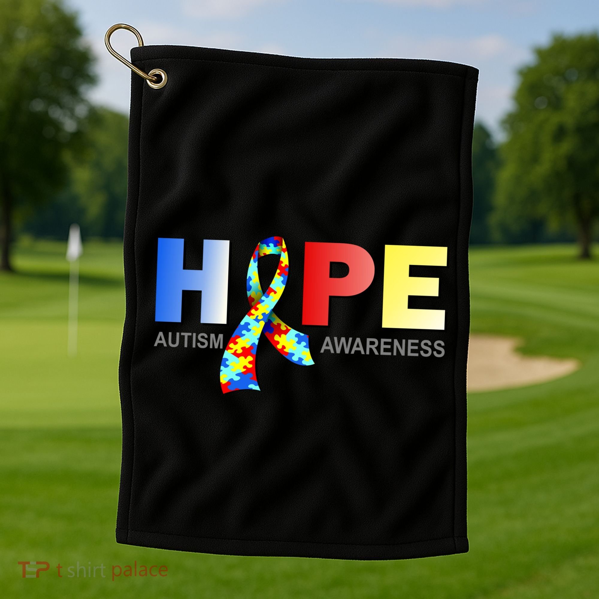 Hope For Autism Awareness Tribute Golf Towel