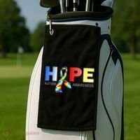 Hope For Autism Awareness Tribute Golf Towel thumb 2