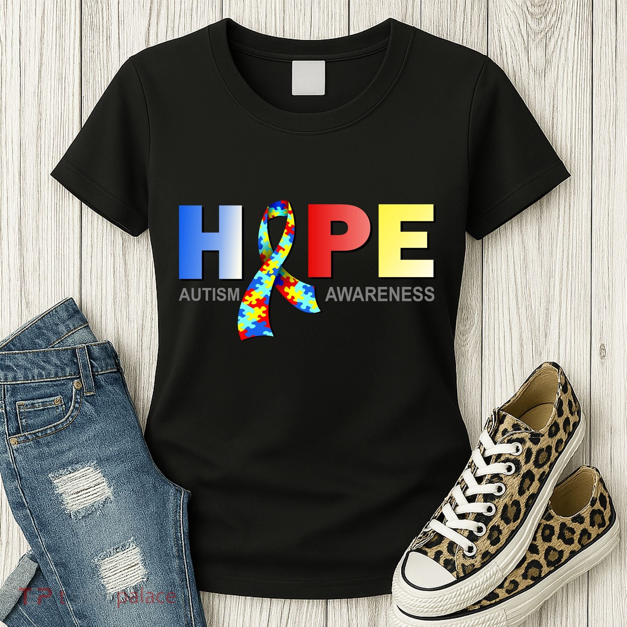 Hope For Autism Awareness Tribute Women's T-Shirt
