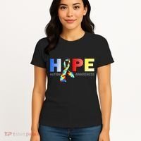 Hope For Autism Awareness Tribute Women's T-Shirt thumb 4