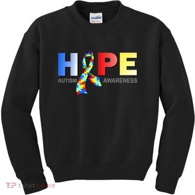Hope For Autism Awareness Tribute Kids Sweatshirt