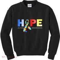 Hope For Autism Awareness Tribute Kids Sweatshirt thumb 0