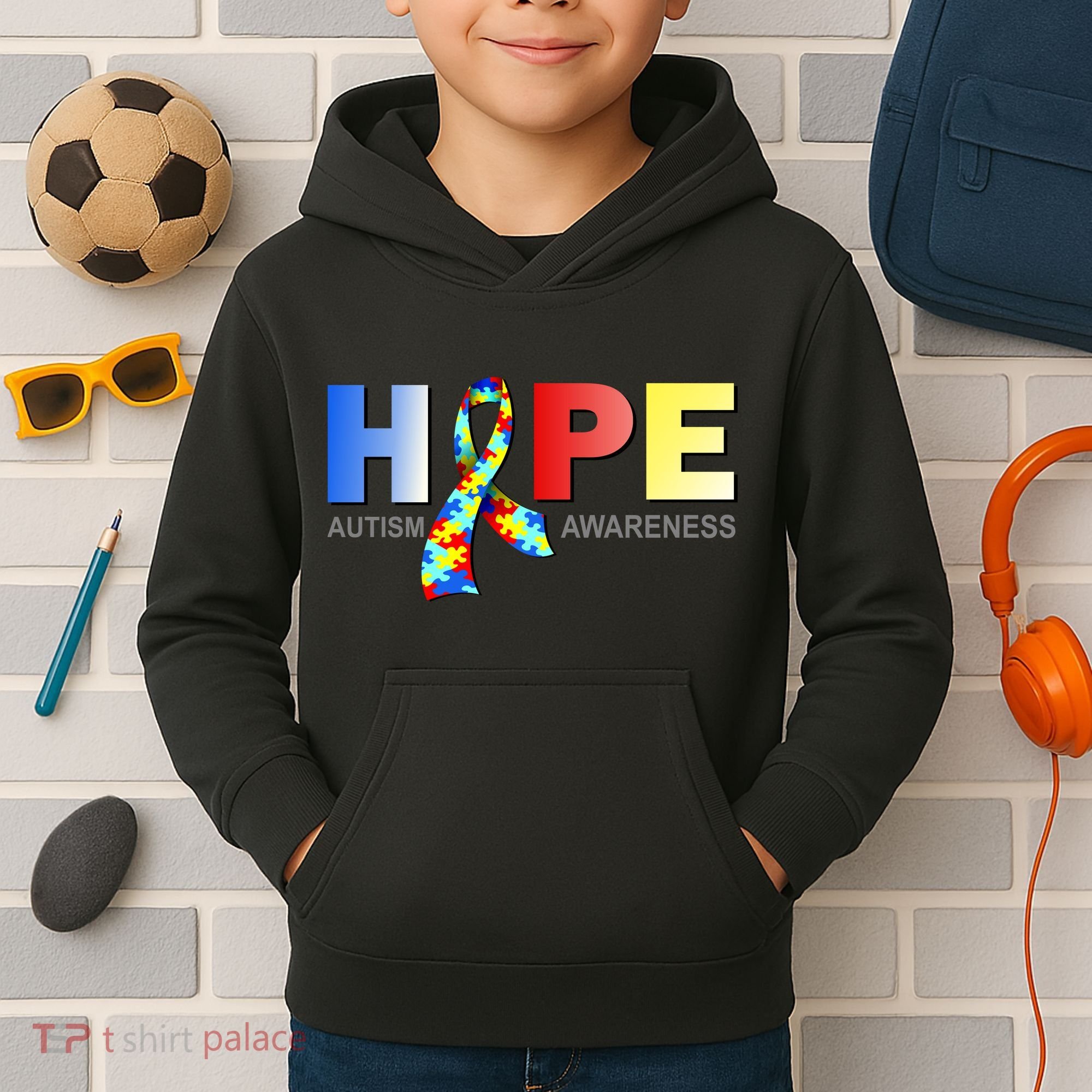 Hope For Autism Awareness Tribute Kids Hoodie