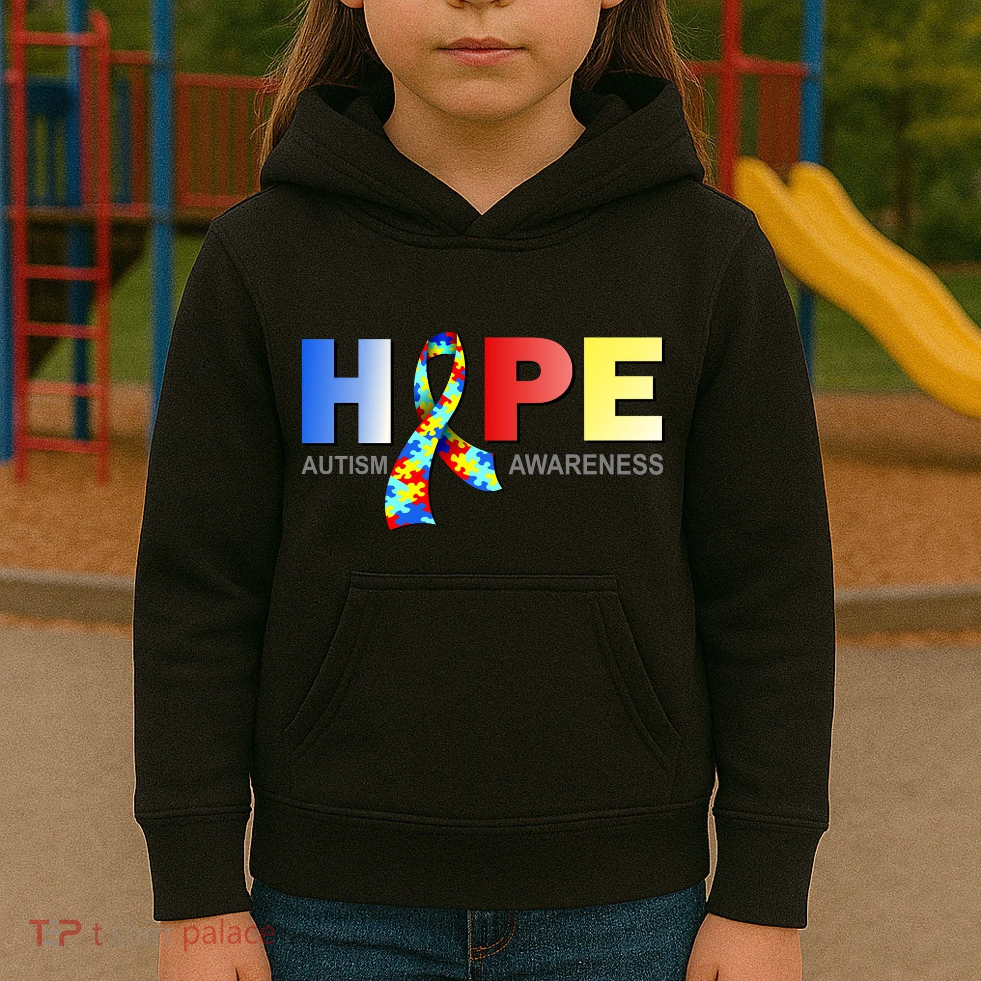 Hope For Autism Awareness Tribute Kids Hoodie