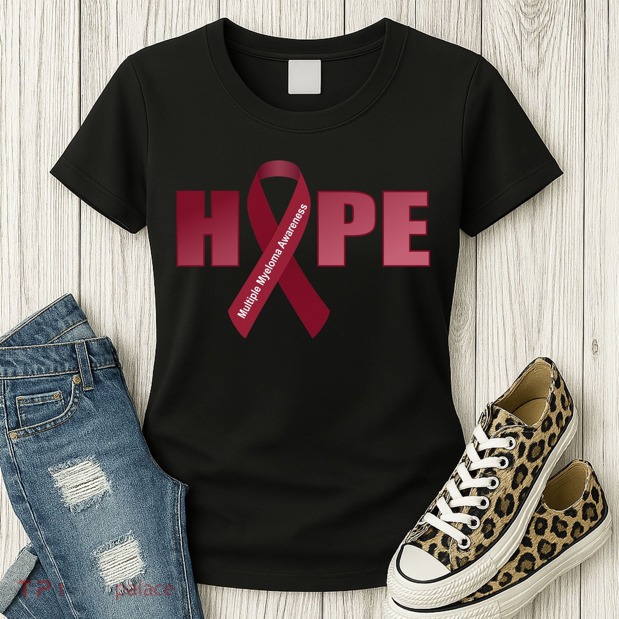 Hope For Multiple Myeloma Awareness Tribute Women's T-Shirt