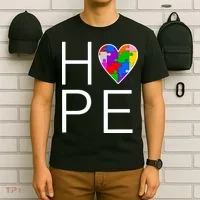 Hope Love Autism T-Shirt thumb 6