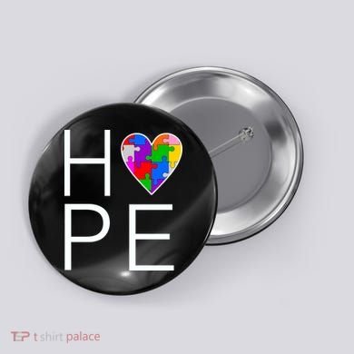 Hope Love Autism Button