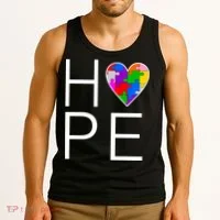 Hope Love Autism Tank Top thumb 3