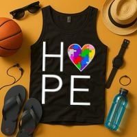 Hope Love Autism Tank Top thumb 4