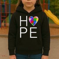 Hope Love Autism Kids Hoodie thumb 3