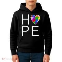 Hope Love Autism Kids Hoodie thumb 4