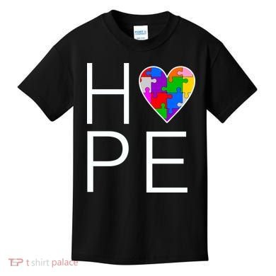 Hope Love Autism Kids T-Shirt