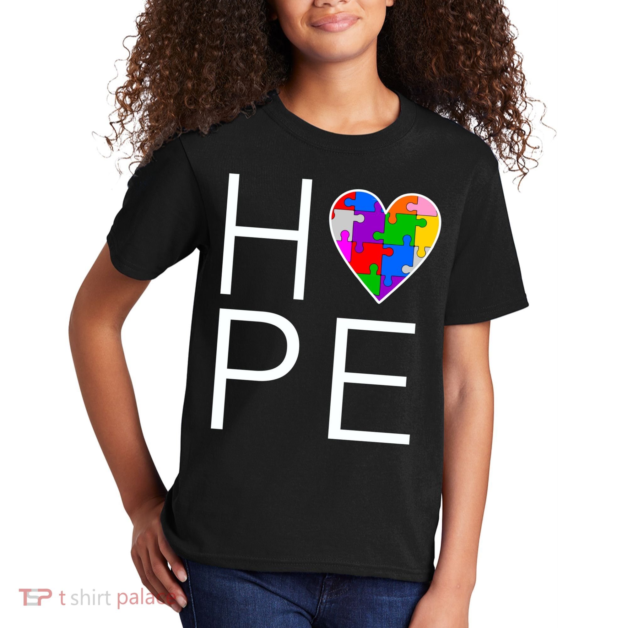 Hope Love Autism Kids T-Shirt