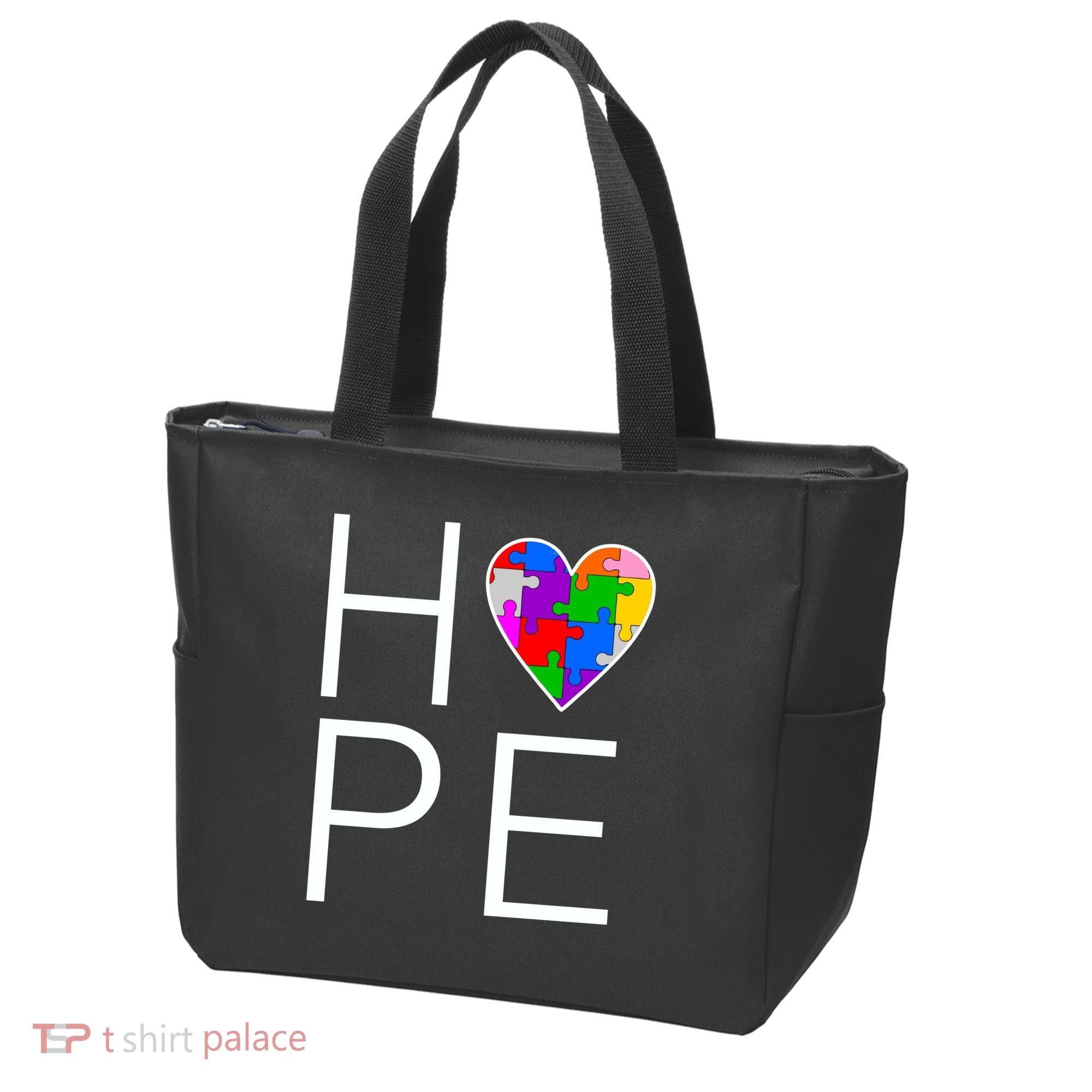 Hope Love Autism Tote Bag
