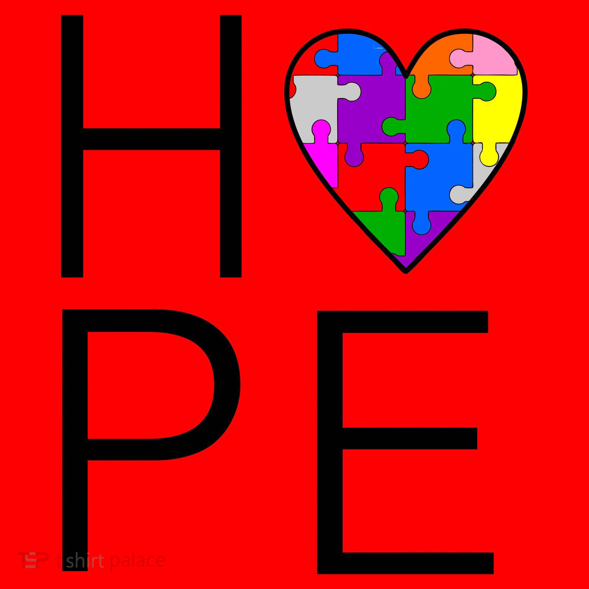 Hope Love Autism Santa Hat