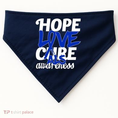 Hope Love Cure ALS Awareness USA-Made Doggie Bandana
