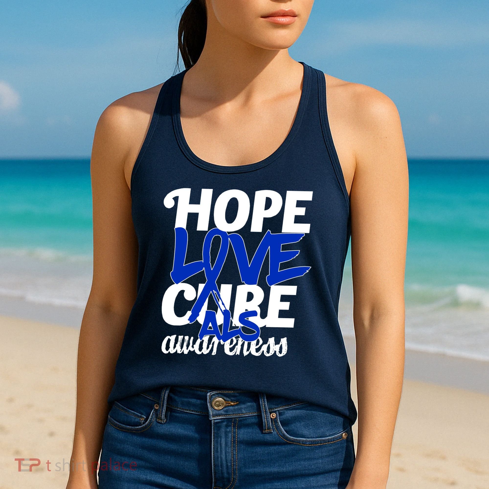 Hope Love Cure ALS Awareness Women's Tank Top