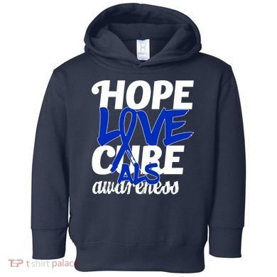Hope Love Cure ALS Awareness Toddler Hoodie