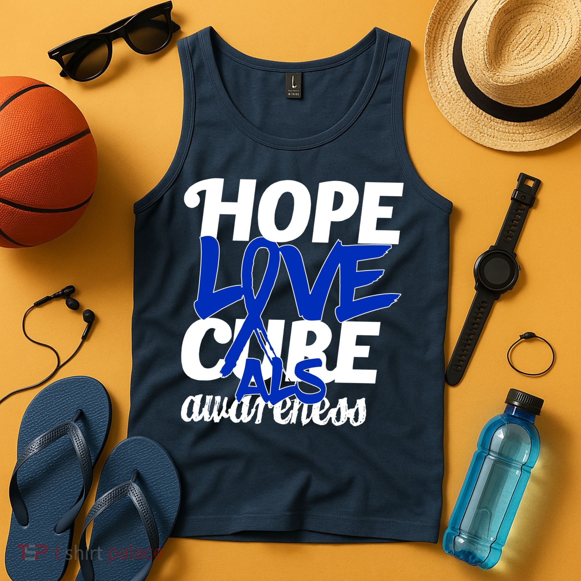 Hope Love Cure ALS Awareness Tank Top