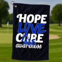Hope Love Cure ALS Awareness Golf Towel thumb 1