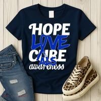 Hope Love Cure ALS Awareness Women's T-Shirt thumb 3