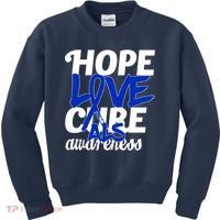 Hope Love Cure ALS Awareness Kids Sweatshirt thumb 0