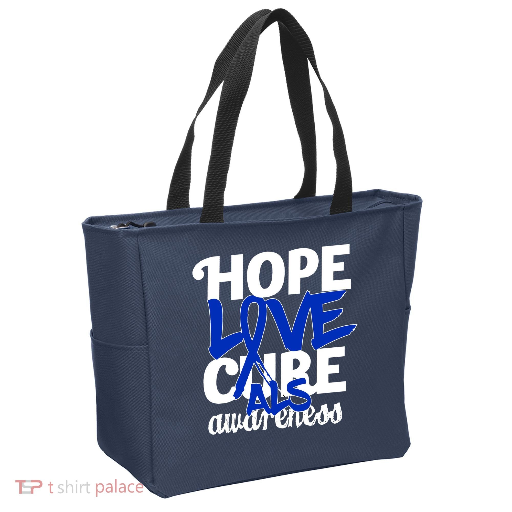 Hope Love Cure ALS Awareness Tote Bag