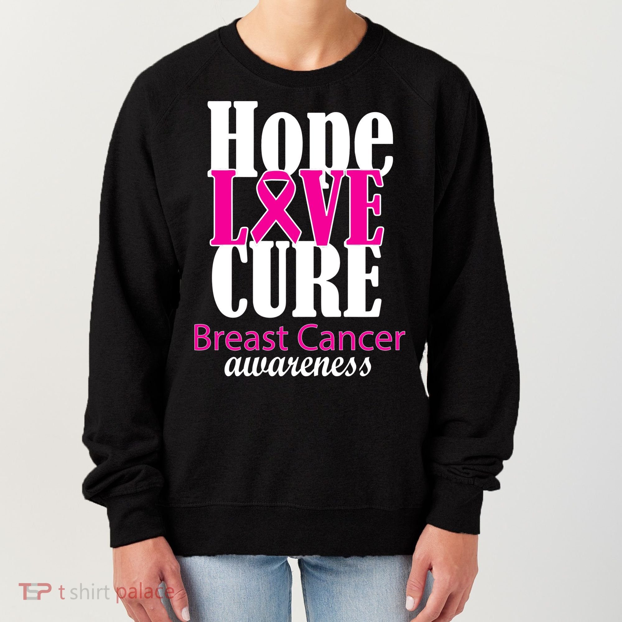 Hope Love Cure Breast Cancer Awareness Women's Sweatshirt