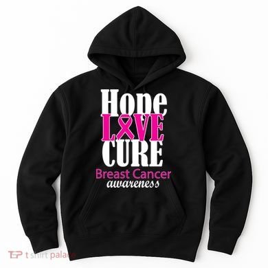 Hope Love Cure Breast Cancer Awareness Hoodie