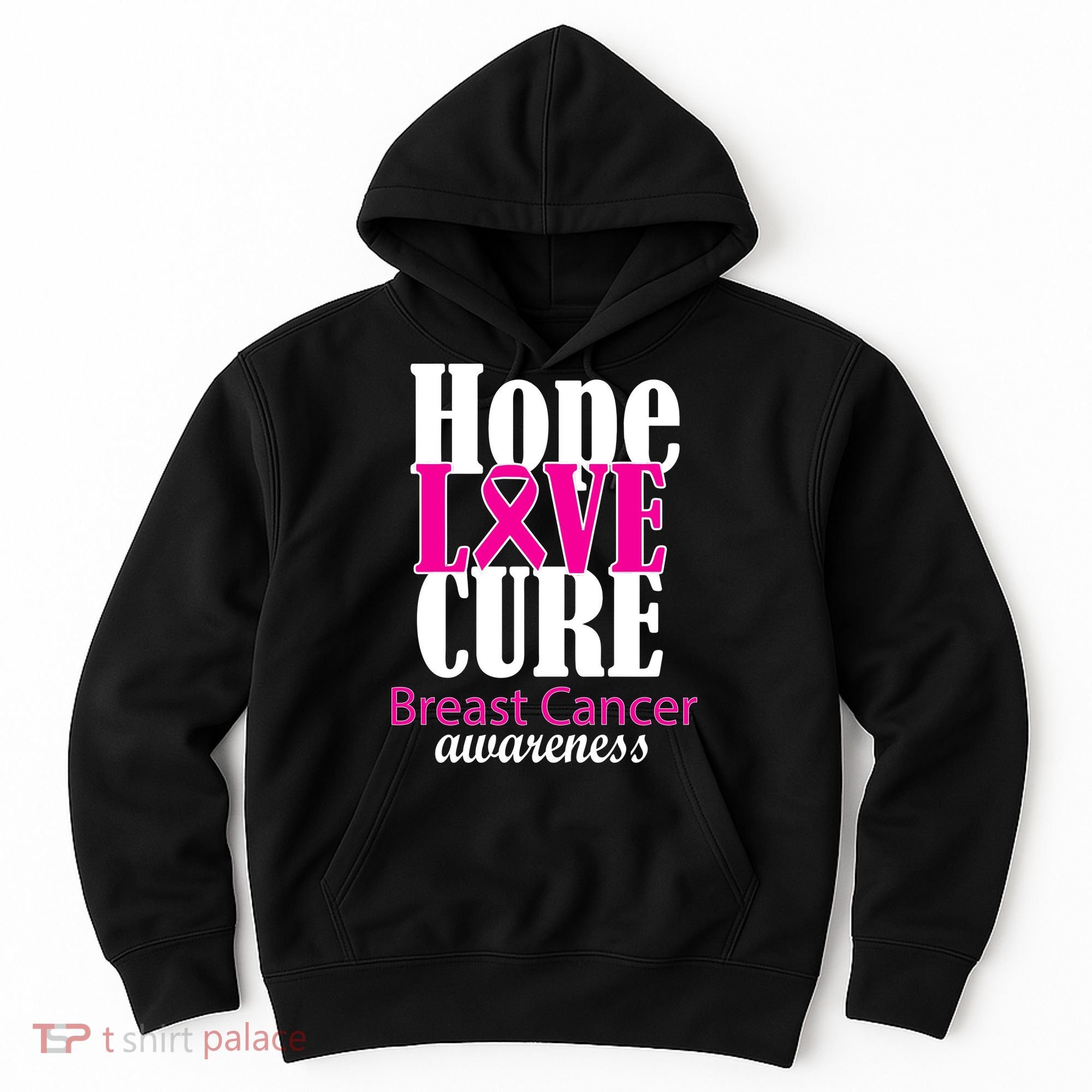 Hope Love Cure Breast Cancer Awareness Hoodie