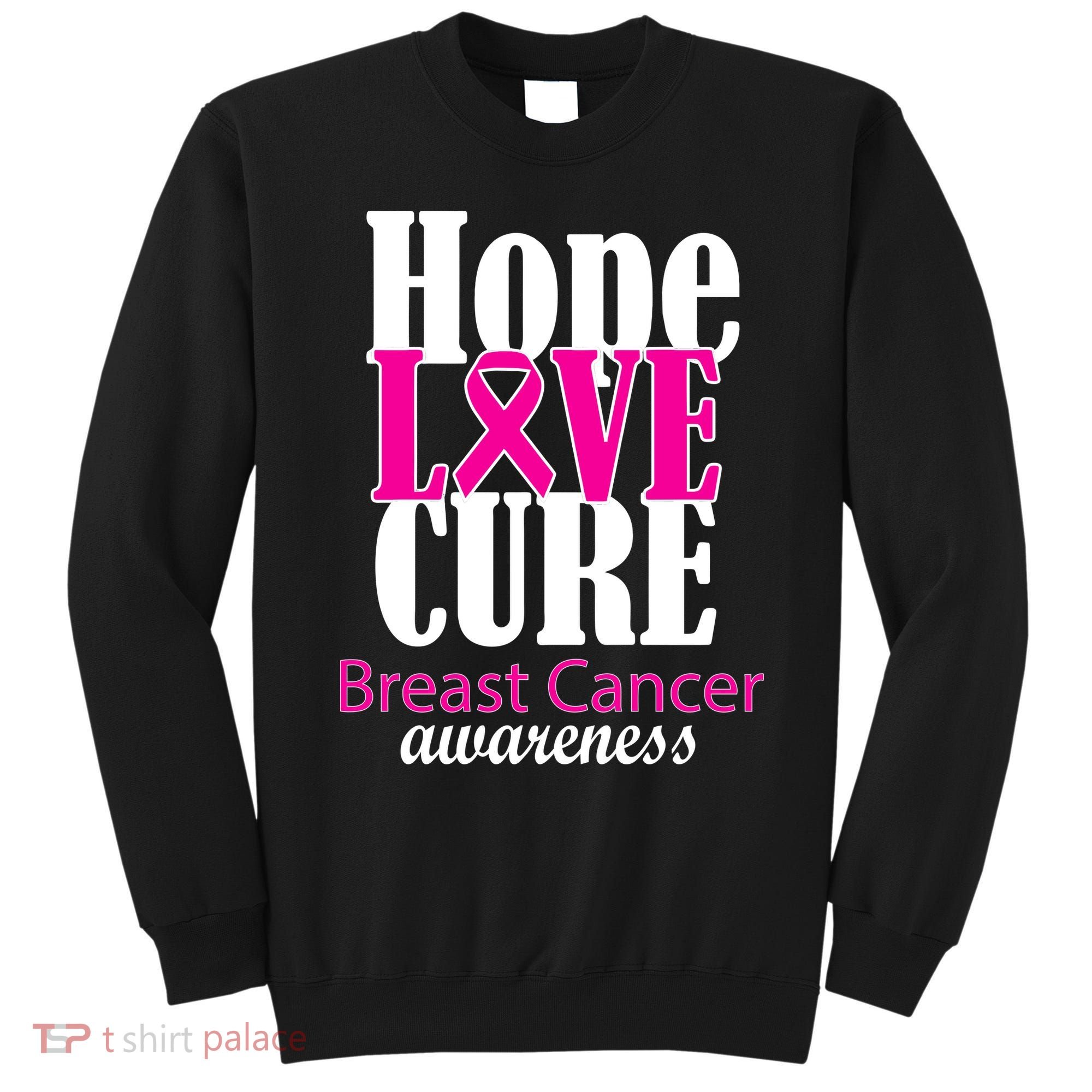 Hope Love Cure Breast Cancer Awareness Sweatshirt