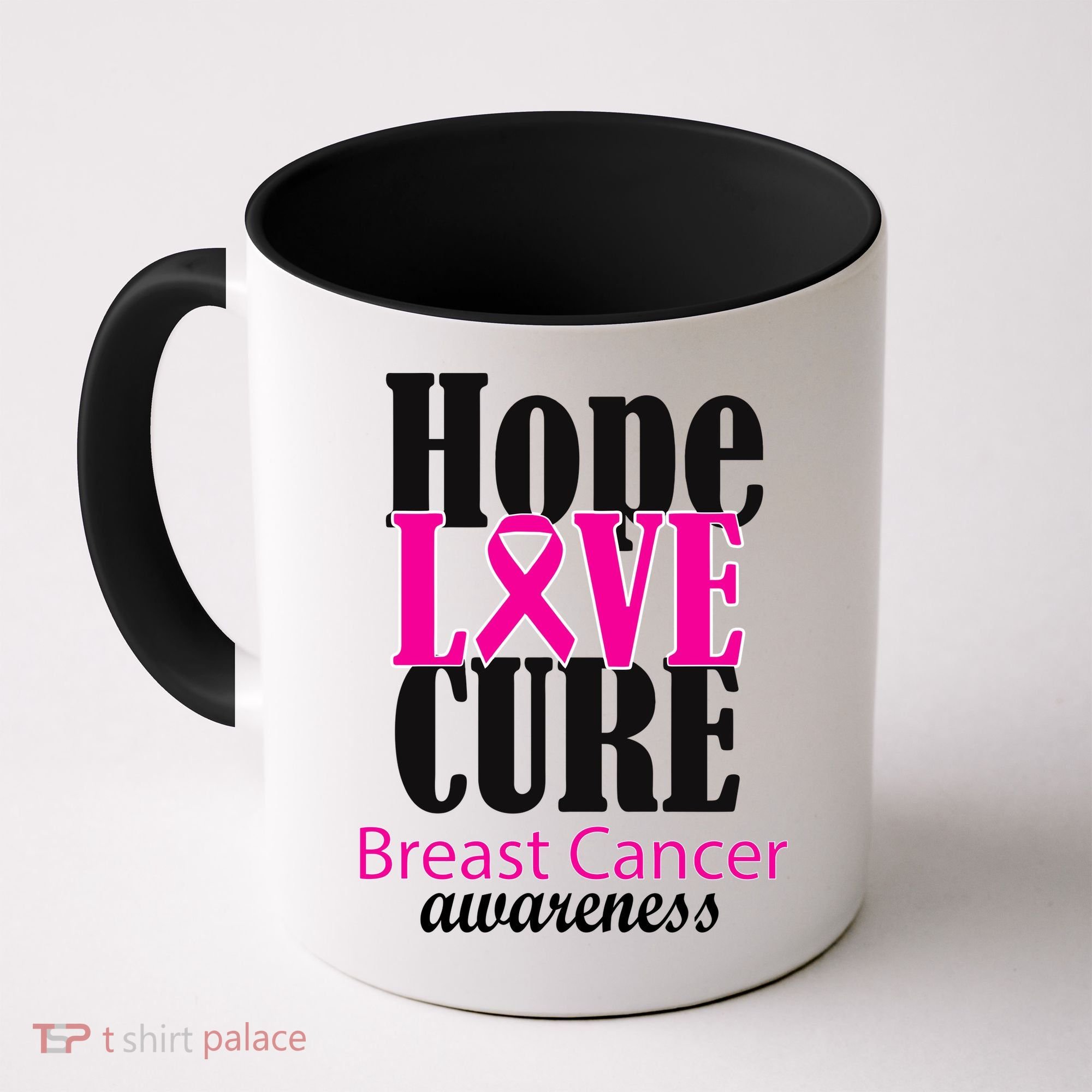 Hope Love Cure Breast Cancer Awareness Coffee Mug