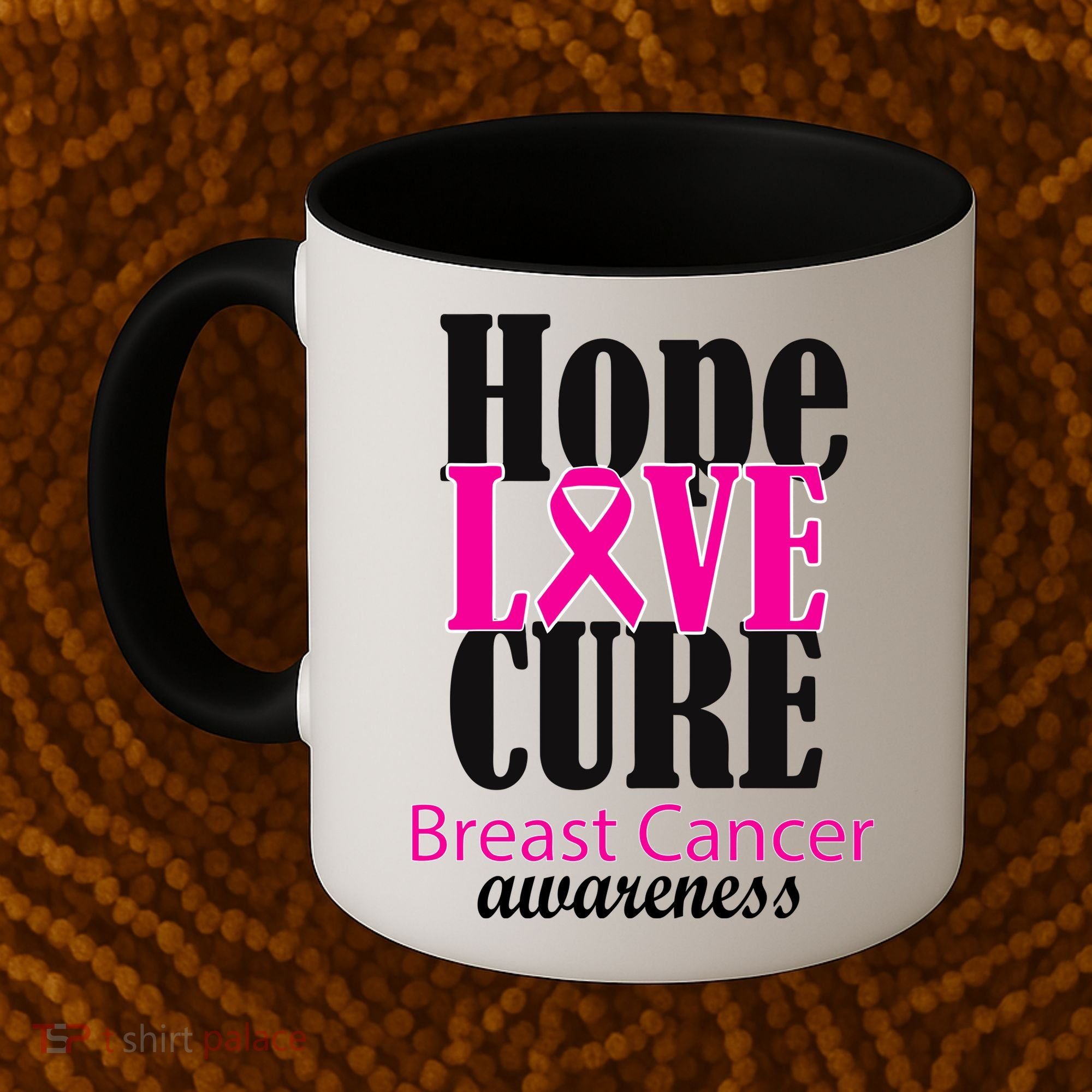 Hope Love Cure Breast Cancer Awareness Coffee Mug