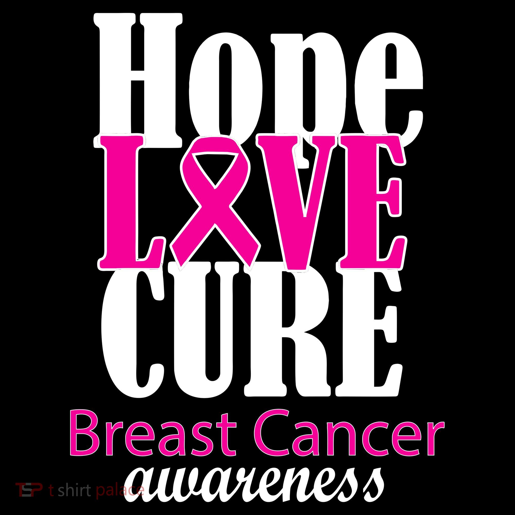 Hope Love Cure Breast Cancer Awareness Women's Hoodie